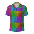 thumbnail image 2 of Daiia Colorful Glitter Pattern Men’s Polo Shirts,Solid Deck Shirt,Classic Fit, Breathable Cotton Polo for Casual and Sport Wear-Medium, 2 of 7