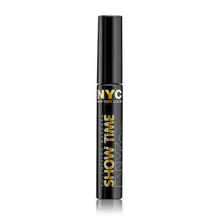 Nyc new york color show time volumizing mascara, extreme black, 0.27 fl