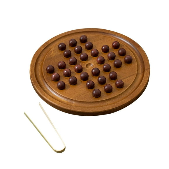 Xuanheng Indian Classic Solitaire Board Game Brainteaser Puzzle Peg Solitaire Puzzle Toy