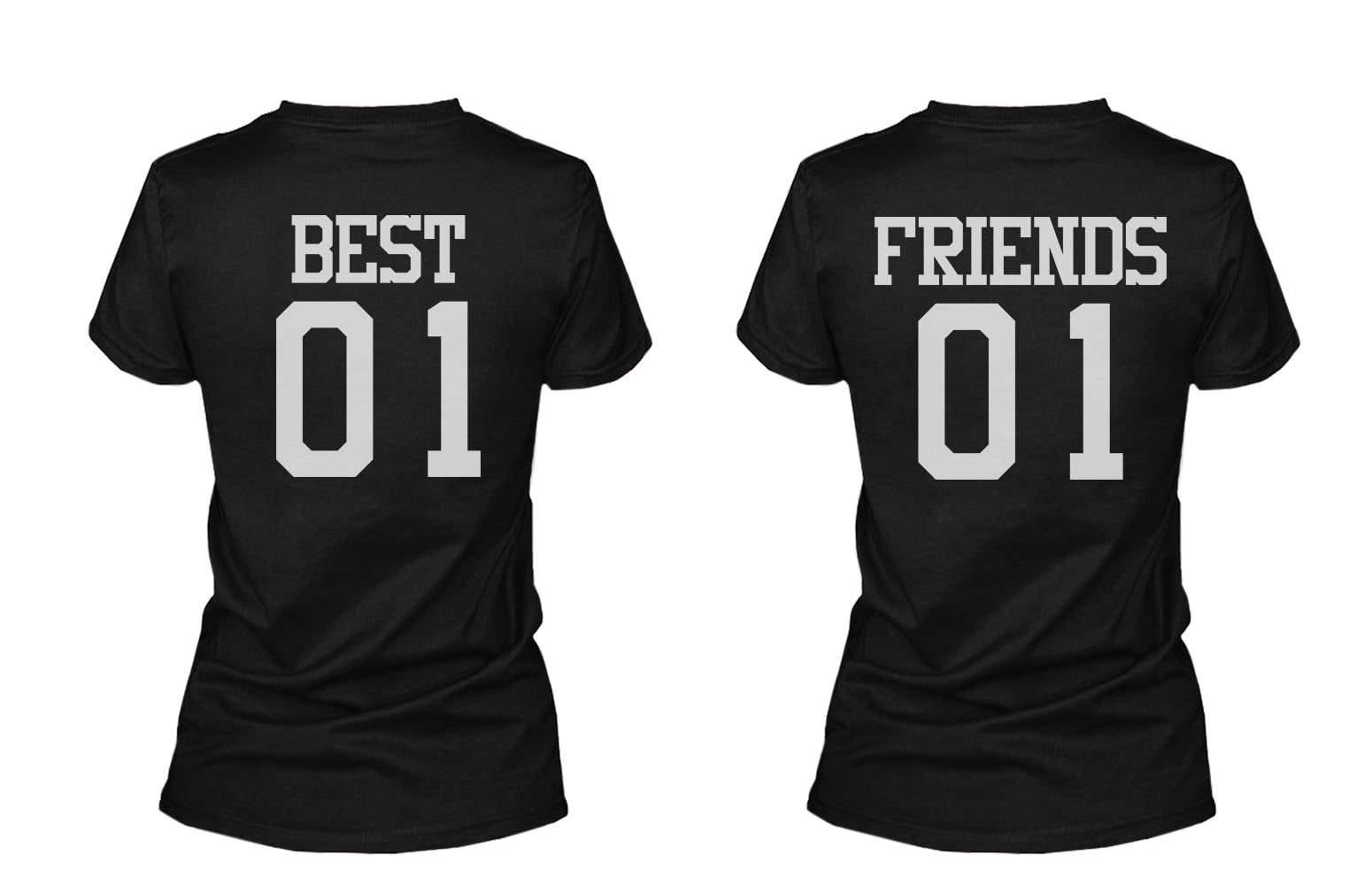 Best 01 Matching Best T-Shirts BFF Tees For Two Girls Friends - Walmart.com