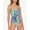 Black, variant on Juniors' Blossomed Side-Shirred One-Piece Swimsuit With Shoulder Ties Multi S