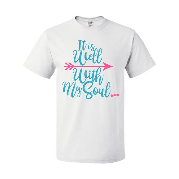 Inktastic It is Well with My Soul Pink Arrow T-Shirt