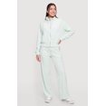 thumbnail image 2 of Women's Mock Neck Zip Front Velour Top, 2 of 4