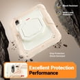thumbnail image 4 of for iPad Mini 7th/6th Generation Case 8.3 inch 2024/2021, 360 Rotating Shockproof Cover with Stand, Handle, Shoulder Strap, Cream Rose Gold, 4 of 7