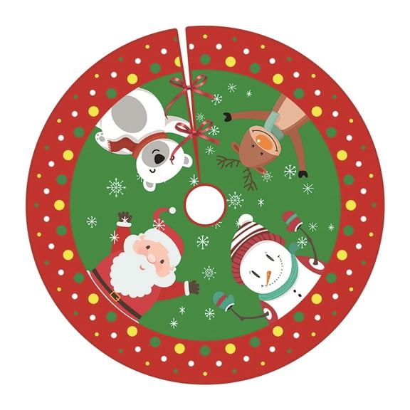 LYCAQL 24 Inch Christmas Tree Skirt Christmas Tree Base Skirt Nice-Looking Tree Skirt Round Polyester Decorative Christmas Exquisite Tree Pad for Christmas Home Decorations