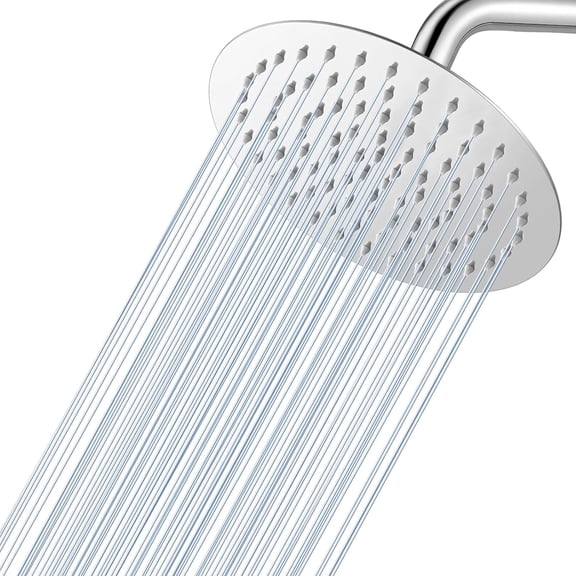 Round Rainfall Shower ,   Stainless  Rain Shower Heads with 90 Anti-Clog  Nozzles, Wall or Ceiling Mount(8 inch, )