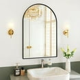 thumbnail image 6 of SONGMY 24 x 36 Inch Arched Wall Mirror with Black Metal Frame, Modern Design for Bedroom Bathroom Living Room Vanity Mirror for Wall, 6 of 9