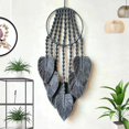 thumbnail image 3 of Iron ring cotton thread material is soft and comfortable  hand-woven wall hanging leaf tapestry, 3 of 16