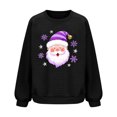 thumbnail image 3 of Women's Fashion Loose Casual Christmas Printed Round Neck Long Sleeve Hoodless Sweatshirt, 3 of 6