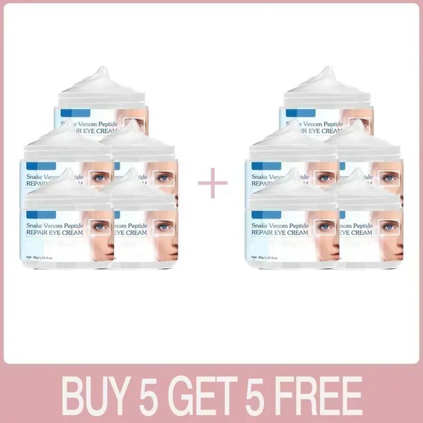 Crema para ojos con péptido de veneno de serpiente repara las bolsas para los ojos reafirma la piel reduce la hinchazón, diminue las arrugas, formulada con hierbas