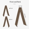 thumbnail image 2 of Gaeub khaki coffee plaid Printed Silk Feeling Scarf ， Satin Head Scarf for Women,Silk Neck Scarf,Scarves,ashion Silky Satin Headscarf Wrap, Neck Scarves For Handbag Accessories, 2 of 6