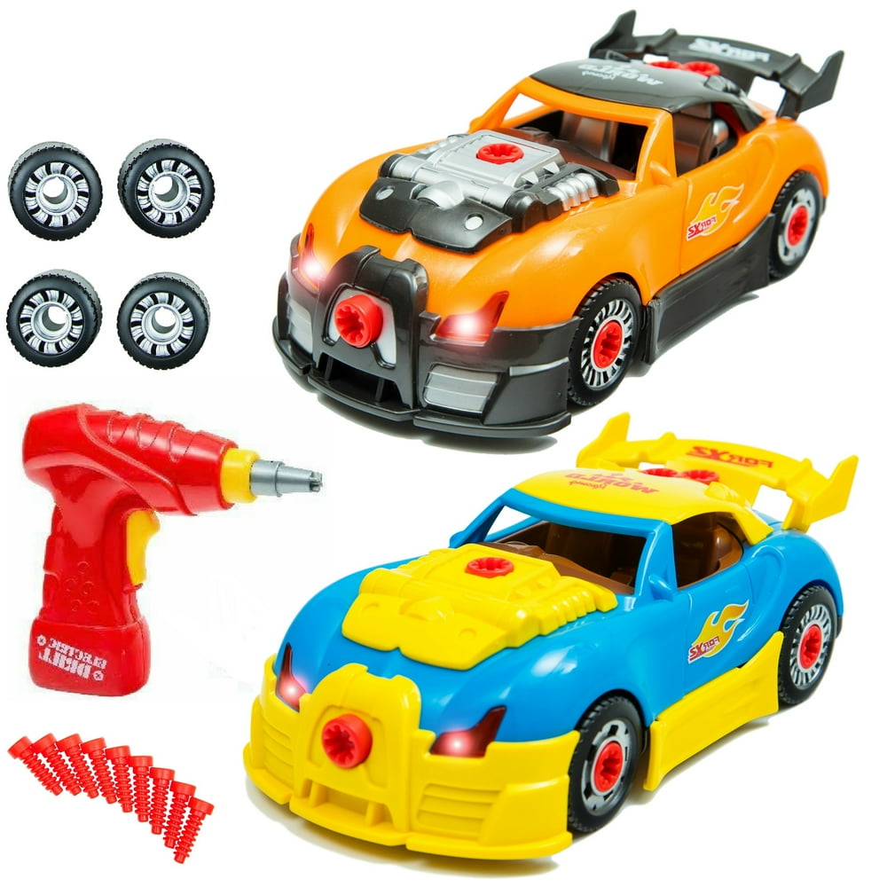 Take Apart Car Toys Set For Kids with 58 Interchangeable Take Apart