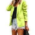 thumbnail image 2 of Yuemengxuan Women Fashionable Formal Blazers with Pockets, Solid Color Jacket in 10 Colors, 2 of 4