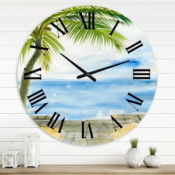 Designart 1 in Coastal Wall Clock