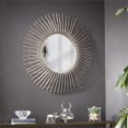 thumbnail image 3 of Meubles SEI Trevella Miroir Mural Rond Sunburst en Or Champagne, 3 of 3