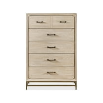 Furniture of America Eirlys Modern Wood 6-Drawer Vertical Dresser, Light Oak