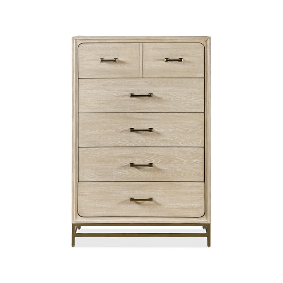 Furniture of America Eirlys Modern Wood 6-Drawer Vertical Dresser, Light Oak