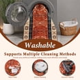 thumbnail image 4 of 2'x6' Runner Rug, Yamaziot Washable Rug Runner for Hallway, Non Slip Laundry Room Mat Kitchen Floor Carpet, Persian Boho Orange, 4 of 8