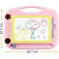 thumbnail image 5 of Tablero de dibujo magnético para niños, tablero magnético, tableta de dibujo, juguetes educativos para niños de 3 a 5 años (rosa), 5 of 5