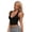 IDOLI01_Black, variant on IDOCLOTHES Deep V Neck Ruched Cropped Tank Tops for Women Summer Casual Slim Fit Sleeveless Going Out Crop Camisole Shirts White M