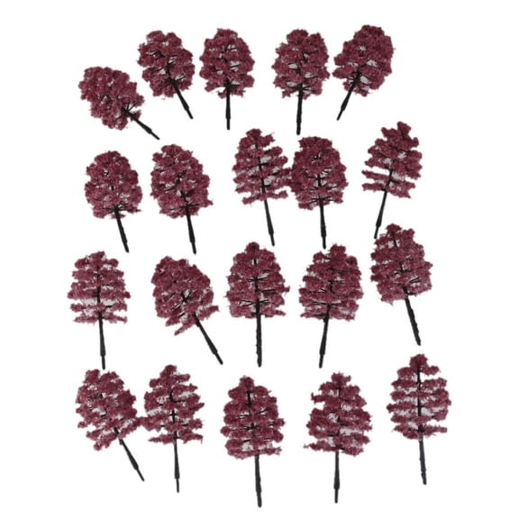 20 Model Fuchsia Trees OO Scale Layout Scenery Wargame Diorama 1:100
