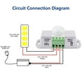 thumbnail image 4 of DC 12V 24V PIR Contrôleur de Capteur de Mouvement Interrupteur LED Interrupteur Infrarouge, 4 of 6