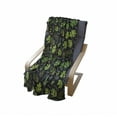 thumbnail image 4 of Spice Soft Flannel Fleece Throw Blanket, Graphical Illustration of Plants Scattered Leaves Plants and Typography, Cozy Plush for Indoor and Outdoor Use, 50" x 70", Night Blue Lime Green, by Ambesonne, 4 of 6