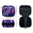 thumbnail image 4 of WIRESTER Portable EVA Small Earbuds Carrying Case Storage Bag Organizer with Carabiners for Earphones, Earbuds, Earpieces, SD Memory Card, Camera Chips - Purple Nebula Galaxy, 4 of 7