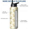 thumbnail image 3 of 40oz Cute Duck Water Bottle with Handle and Flip Straw, Sports Stainless Steel Insulated Cup, Travel Coffee Mug Tumbler, Birthday Mothers Day Chritmas Gifts for Women Animal Lovers, 3 of 6