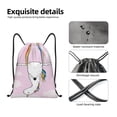thumbnail image 4 of Fotbe Aerial Yoga for Unicorn Bolsa Mochila con Cordón Estampada, Bolsa de Gimnasio Deportiva, Bolsa Cinch, Bolsa con Cordón para Hombres y Mujeres-Small, 4 of 6