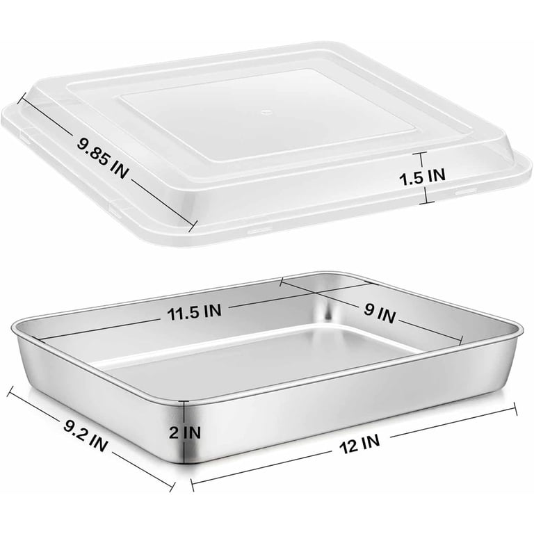 Vesteel Stainless Steel Baking Pan Set, 12.2" x 9.5", Set of 2 photo 4