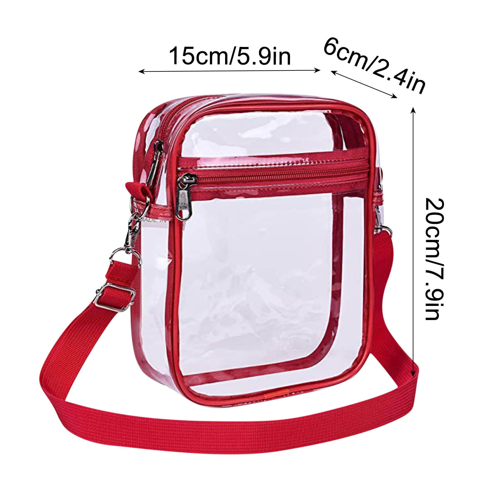 2 In 1 Transparent Mini Bucket Bag for Women Waterproof PVC Clear Shoulder  Sling Bags with Pouch Casual Handbag