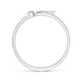 thumbnail image 2 of ANGARA Natural 0.06 Ct. Amethyst with Diamond Initials Ring in 14K White Gold for Women (Ring Size: 11.5), 2 of 9