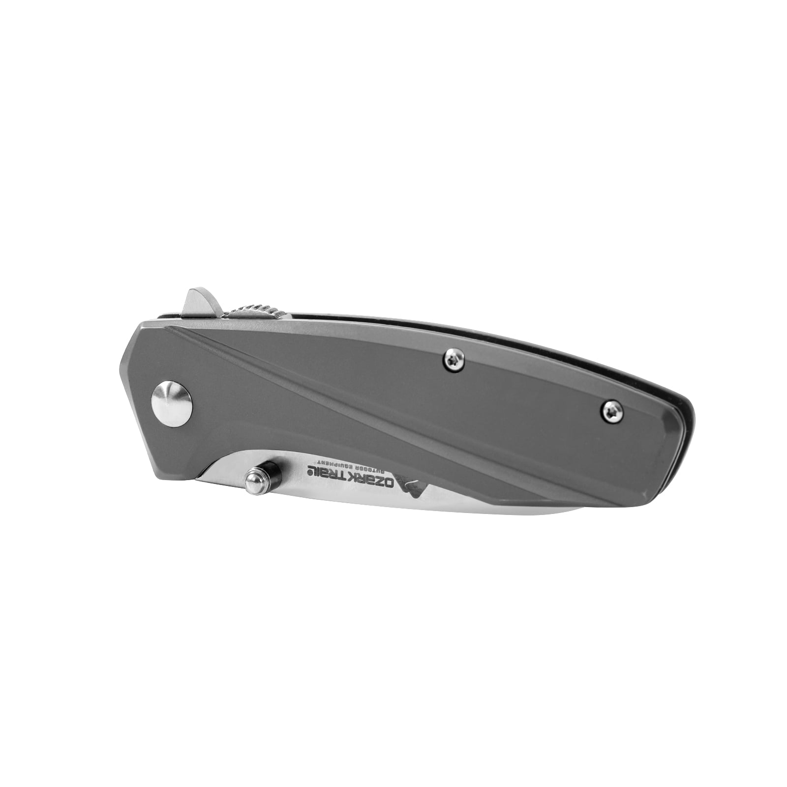 Ozark Trail 4 inch Spring Assited Folding Knife Pocket Knife Black Stainless Steel Blade Material