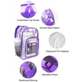 thumbnail image 2 of TSV Waterproof Clear Backpack for Stadium Use, Heavy Duty Transparent PVC Backpack for Concert Sport Events, Purple, 2 of 6