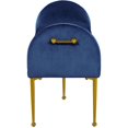 thumbnail image 4 of Meridian Furniture Owen 20"H Contemporary Velvet Bench in Navy, 4 of 6