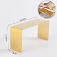 thumbnail image 4 of Almencla 3x Riser Display Stand Handbag Shoe Display Rack for Purse Jewelry Figurines Mirrored Gold, 4 of 8