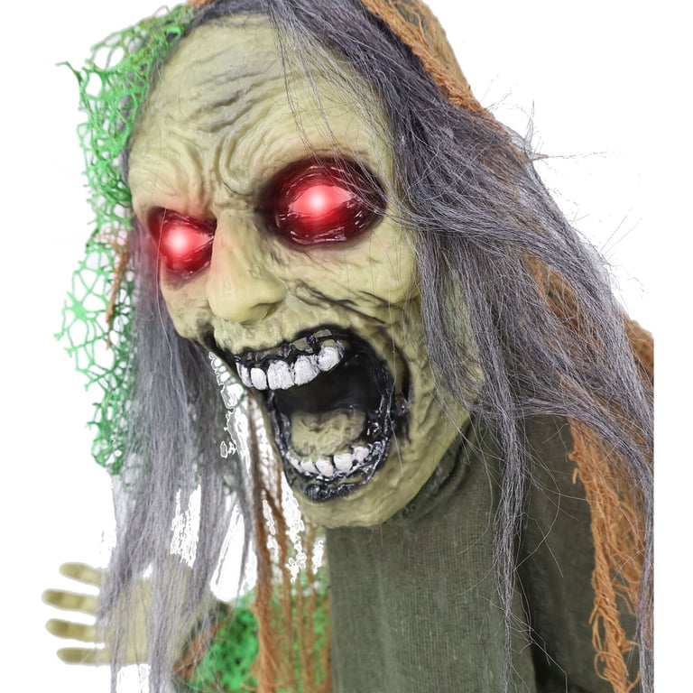 Haunted Hill Farm 5.5 ft Lifesize Animatronic Zombie with Chains