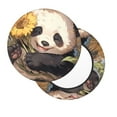 thumbnail image 2 of Haiem Clear Sky Cute Sunflower Panda Cushion Round Bar Chair Seat Cover Bar Chair Cushion Covers Elastic Washable Bar Chair Cover,Protects from Scratches and Stains-13 inch, 2 of 7