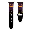 thumbnail image 4 of Bandas deportivas de Halloween compatibles con Apple Watch para Mujeres Hombres Calabaza de Halloween Flor negra impresa WD.WDQZL Cocina, 4 of 4