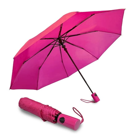 Weather Station Automatic Super Mini Rain Umbrella Pink