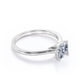 thumbnail image 3 of JeenMata Anillo de Moda con Solitario de Corte Cojín de 1 Quilate con Engaste en Garras en Baño de Oro Blanco de 18 K sobre Plata, 3 of 5