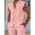 thumbnail image 2 of Mens Sleeveless Shirts Casual Button Down Muscle Cut Off Shirts Vintage Western Cowboy Vest Tank Tops White XL, 2 of 3