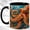 Black, variant on Orange Octopus Coffee Mug, Sea Animal Mug, Ceramic 11 oz