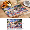 thumbnail image 6 of Independence Day Dog Cat Placemats Set of 1, Red Blue American Flag Firework Balloon Flower Non-Slip Place Mats Washable Table Mats for Kitchen Dining Table Decorations Indoor/Outdoor, 6 of 9