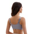 thumbnail image 2 of Unique Bargains Front Closure Full Coverage Wirefree Bras M Light Grey, 2 of 6