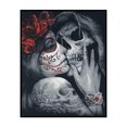thumbnail image 2 of Cuadros Decorativos 11CT impreso completo punto de cruz artesanía mujer calavera ilustraciones pared DIY decoración Tmvgtek embutido en tela, 2 of 9