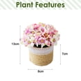 thumbnail image 2 of 2 piezas de cuenco de lino, hortensia, bonsái, flores, adornos creativos pequeños para el hogar, plantas verdes artificiales, 2 of 5