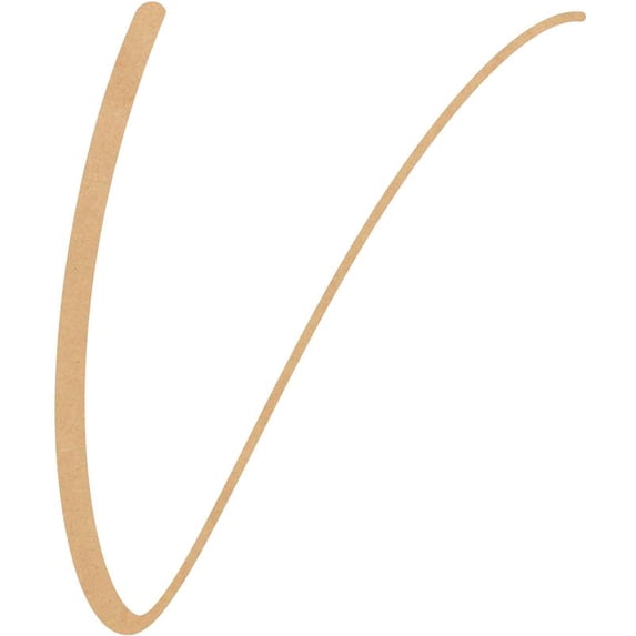 Unfinished MDF Wood Letter V, Craft 5'' Tall Home Décor, Bellany