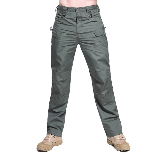 Birdeem Mens Solid Color Multi-Pocket Washed Overalls Outdoor Casual Pants Trousers